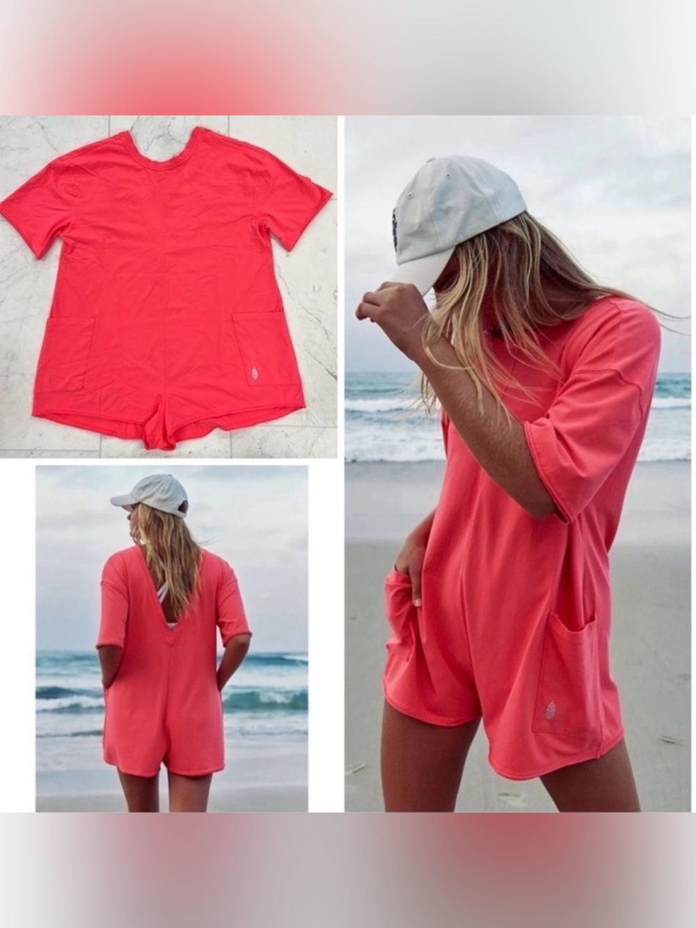 Free People Hot Shot Tee Romper